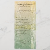 25 4x9 Hochzeitsprogramm Vintage Blumenantik Programm (Vorderseite)