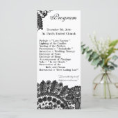 25 4x9 Hochzeitsprogramm Vintage Spitzentechnik Do Programm (Stehend Vorderseite)