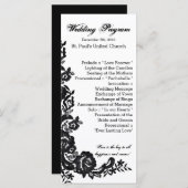 25 4x9 Hochzeitsprogramm Vintage Spitzentechnik Do Programm (Vorne/Hinten)