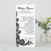 25 4x9 Hochzeitsprogramm Vintage Spitzentechnik Do Programm (Stehend Vorderseite)