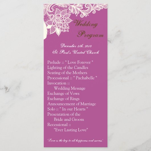 25 4x9 Hochzeitsprogramm Vintage viktorianische Sp Programm (Vorderseite)