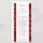 25 4x9 Hochzeitsprogramm Weihnachten Rote Schneefl Programm (Vorne/Hinten)