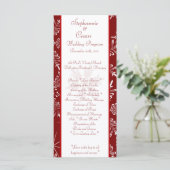 25 4x9 Hochzeitsprogramm Weihnachten Rote Schneefl Programm (Stehend Vorderseite)