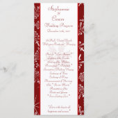 25 4x9 Hochzeitsprogramm Weihnachten Rote Schneefl Programm (Vorderseite)