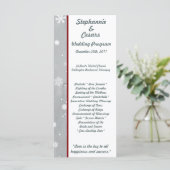 25 4x9 Hochzeitsprogramm Weißer Baum Programm (Stehend Vorderseite)