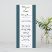 25 4x9 Hochzeitsprogramm Western Blue Cowboy Boots Programm (Stehend Vorderseite)