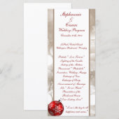 25 4x9 Hochzeitsprogramm Winter Blur Programm (Vorne/Hinten)