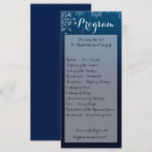 25 4x9 Hochzeitsprogramm Winter Schneeflocken Schn Programm (Vorne/Hinten)