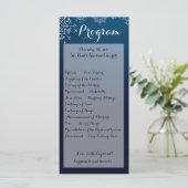 25 4x9 Hochzeitsprogramm Winter Schneeflocken Schn Programm (Stehend Vorderseite)