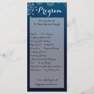 25 4x9 Hochzeitsprogramm Winter Schneeflocken Schn Programm