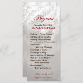 25 4x9 Hochzeitsprogramm Winter White Pine Tree Be Programm (Vorne/Hinten)