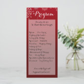 25 4x9 Hochzeitsprogramm Winterschneeflocken Schne Programm (Stehend Vorderseite)