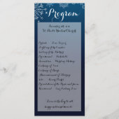 25 4x9 Hochzeitsprogramm Winterschneeflocken Schne Programm (Vorderseite)