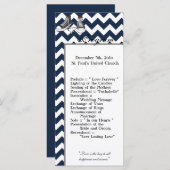 25 4x9 Hochzeitsprogramm Zickzack Streifen Zig Zag Programm (Vorne/Hinten)