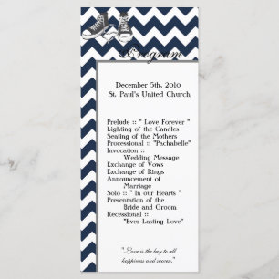 25 4x9 Hochzeitsprogramm Zickzack Streifen Zig Zag Programm