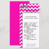 25 4x9 Hochzeitsprogramm Zickzack Streifen Zig Zag Programm (Vorne/Hinten)