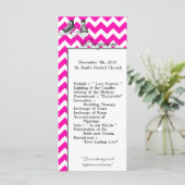 25 4x9 Hochzeitsprogramm Zickzack Streifen Zig Zag Programm (Stehend Vorderseite)