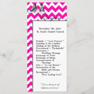 25 4x9 Hochzeitsprogramm Zickzack Streifen Zig Zag Programm