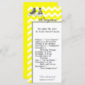 25 4x9 Hochzeitsprogramm Zickzack Streifen Zig Zag Programm (Vorne/Hinten)