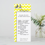 25 4x9 Hochzeitsprogramm Zickzack Streifen Zig Zag Programm (Stehend Vorderseite)