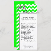 25 4x9 Hochzeitsprogramm Zickzack Streifen Zig Zag Programm (Vorne/Hinten)