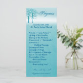 25 4x9 Hochzeitsprogramm Zwei Winter Trees Schneew Programm (Stehend Vorderseite)