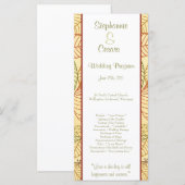 25 4x9 Hochzeitsprogramme-Herbstlaube Programm (Vorne/Hinten)