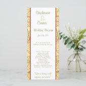 25 4x9 Hochzeitsprogramme-Herbstlaube Programm (Stehend Vorderseite)