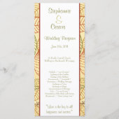 25 4x9 Hochzeitsprogramme-Herbstlaube Programm (Vorderseite)