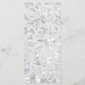 25 4x9 Hochzeitsross auf Burlap Lace Programm (Rückseite)