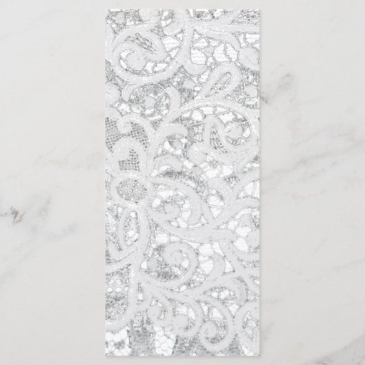 25 4x9 Hochzeitsross auf Burlap Lace Programm (Rückseite)