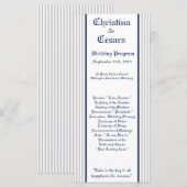25 4x9 Wedding Program Blue Seepferd Streifen Stra Programm (Vorne/Hinten)