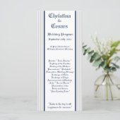 25 4x9 Wedding Program Blue Seepferd Streifen Stra Programm (Stehend Vorderseite)