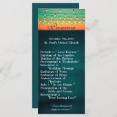 25 4x9 Wedding Program Sunset String Lights Yard Programm (Vorne/Hinten)