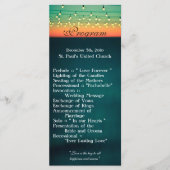25 4x9 Wedding Program Sunset String Lights Yard Programm (Vorderseite)