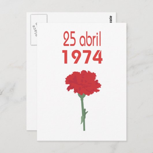 25 Abril Postkarte (Vorne/Hinten)