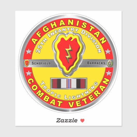 25. Abteilung Infanterie Afghanistan Veteran Aufkleber (Blatt)