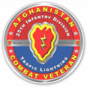 25. Abteilung Infanterie Afghanistan Veteran Aufkleber (Vorderseite)