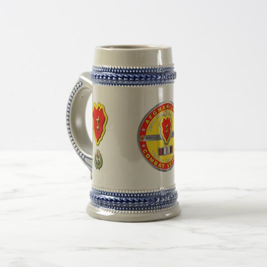 25. Abteilung Infanterie Afghanistan Veteran Bierglas (Vorderseite Links)