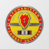 25. Abteilung Infanterie "Afghanistan Veteran" Fensteraufkleber (Blatt)