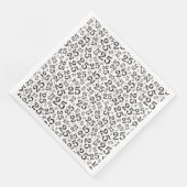 25. Age Random Number Pattern Schwarz/Weiß Serviette (Ecke)