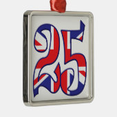 25 Alter Großbritannien Silbernes Ornament (Rechts)