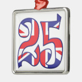 25 Alter Großbritannien Silbernes Ornament (Links)