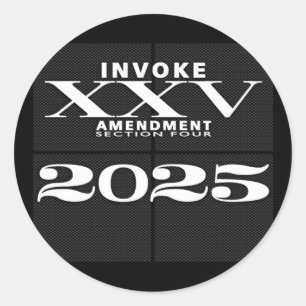 25. Änderungsantrag 2025 aufrufen [wht Txt] Runder Aufkleber