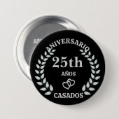 25. ANNIVERSARIO DE BODA BUTTON (Vorne & Hinten)