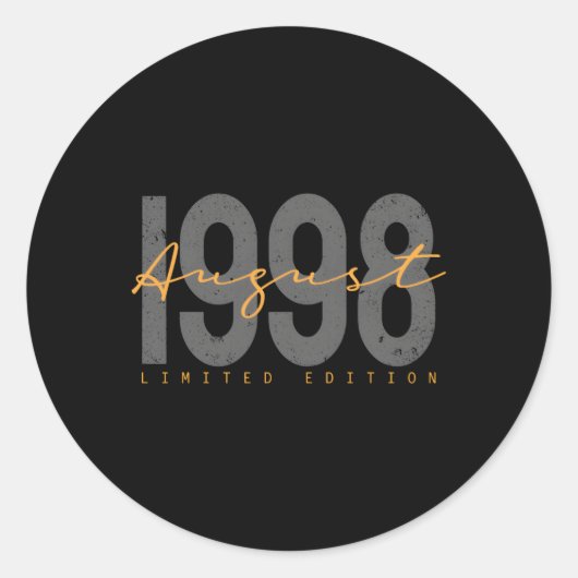 25. August 1998 25. Dekoration Runder Aufkleber (Vorderseite)