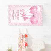 25. Begrüßungsmuster Pink & White Random Number 25 Banner (Insitu)