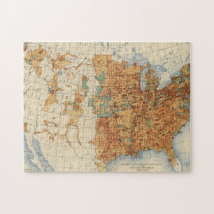 25 Bevölkerungsdichte, USA, 18901900 Puzzle