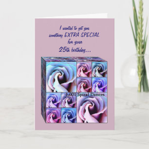 25. BIrthday Card - Rose Geschenkboxen - FUNNY Karte