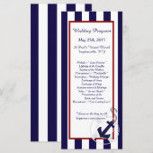 25 Blue Anchor Nautical Wedding Programs Programm (Vorne/Hinten)